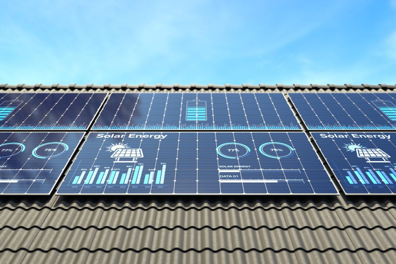 Photovoltaikanlage auf Einfamilienhaus in Sonsbeck